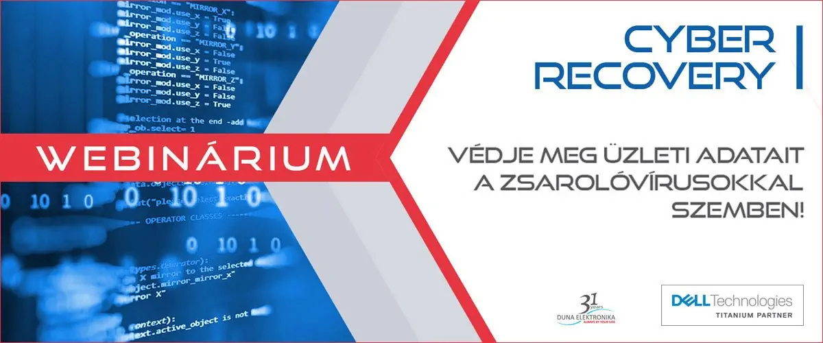 Cyber recovery webinárium plakát